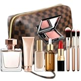 Makeup Bag, Checkered Cosmetic Bags for Women Toiletry Travel Retro Portable Make Up Bags for Christmas Birthday Gifts