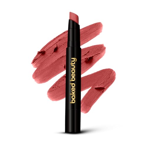 BAKED BEAUTY My Crayon Super Matte Lip Cream Crayon Lipsticks-Lightweight & Nourishing Formula 2.5g Midnight Kiss-02