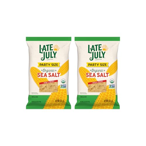 Image of Late July Sea Salt Organic Tortilla Chips, 14.75 Oz Bag (Pack of 2)