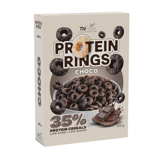 Tsunami Nutrition Protein Rings, Cereali Proteici Vegani, 210g, 35% Proteine, Senza Glutine, Senza Lattosio, Low Carb, 8 Gusti, Alto Contenuto di Fibre (210g, Choco)