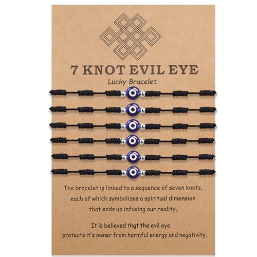 BOCHOI Evil Eye Bracelet for Women Good Luck String Bracelet Kabbalah Protection Friendship Wish Bracelet Jewelry for Girls Girlfriend Wife Mother Daughter