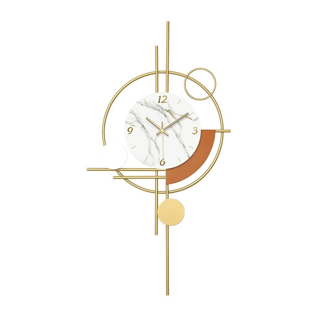 EINES Silent Decorative Wall Clock Household Wall Clock Living Room TV Background Wall Decoration Clock Wall Hanging Creative Bedroom Silent Clock Easy to Read(M)