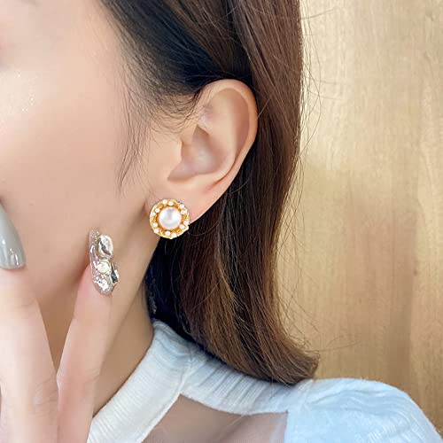 Gold Clip On Earrings 3 Pairs Clip On Stud Earrings Set Small Clip On Earrings Non Pierced 14K Gold Plated Simulated Earrings Dainty Earrings for Women3