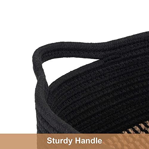 Image of GUDDE Cotton Rope Woven Storage Basket for Toys, Laundry & Blankets | Nursery Organizer Bin | Dog Toy Basket | Decorative Gift Hamper | Jute Style Home Storage (12 x 8 x 5)
