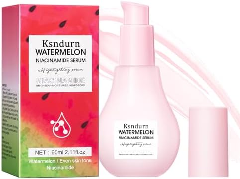 Watermelon Glow Moisturize Serum, Ksndurn Watermelon Facial Essence – Lightweight Facial Serum & Priming Liquid Highlighter (60ml)