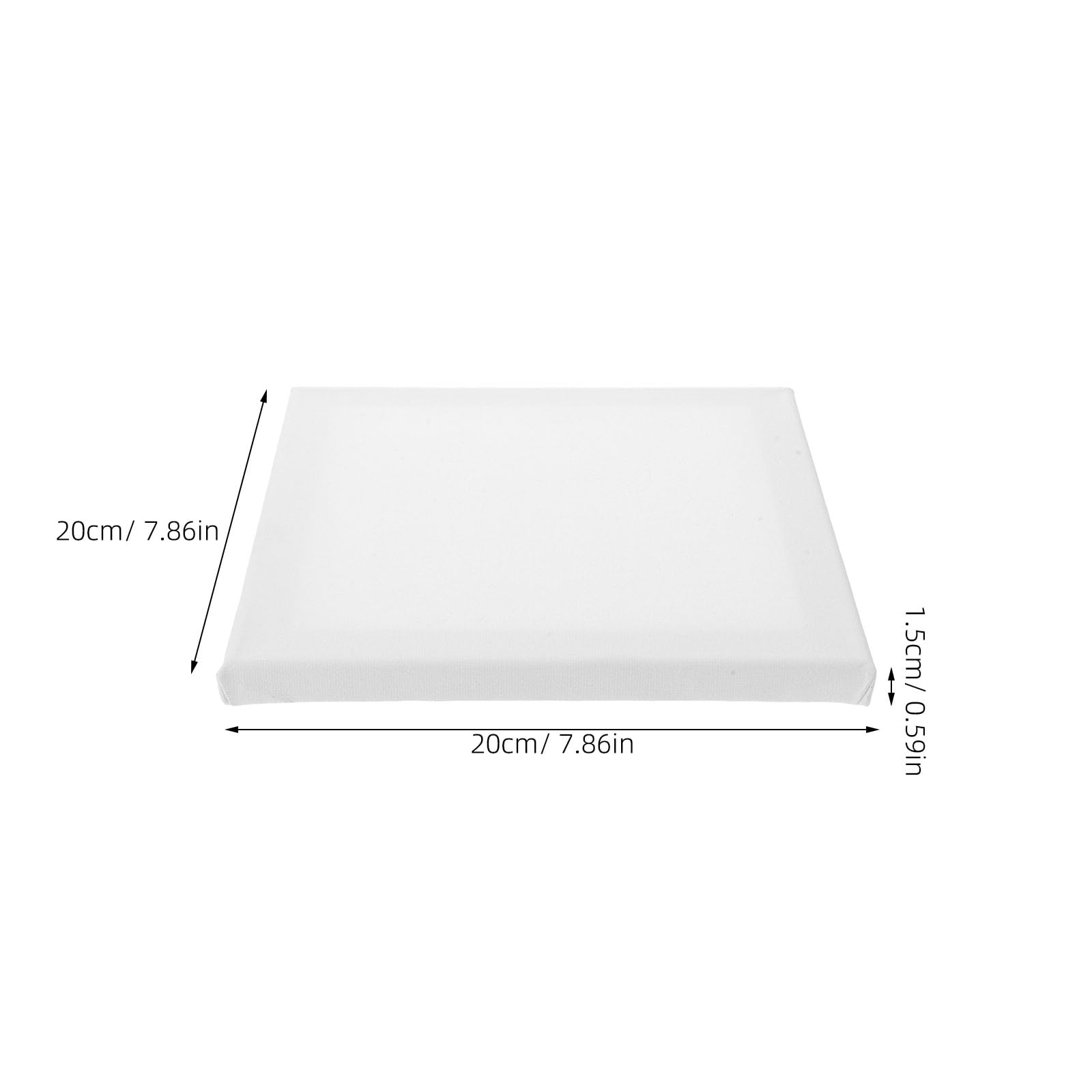 Tofficu Lot de 10 Toiles à Peindre 20x20 Cm Toile Vierge en Coton 100% Cadre en Bois Intégré Supports pour Peinture Acrylique et Huile Fournitures Artistiques pour Ateliers et Garçon