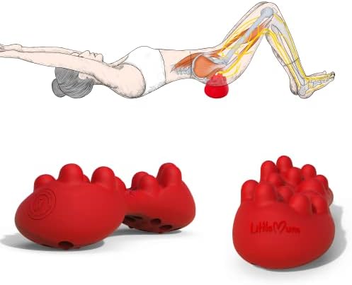 LittleMum Back Trigger Point Massager, Gluteus Deep Tissue Massager, Myofascial Release Lumbar Pain, Sciatica Pain, Back and Hip Pain, Back and Leg Pain, Fibromyalgia, Piriformis Syndrome,