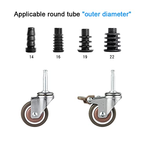 Roulettes pivotantes silencieuses avec frein pour stopper les rayures - 4
