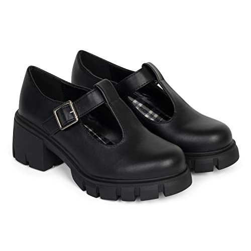 ~ Magic ~ Mary Jane Shoes Women Chunky Heels for Women Round Toe Pumps Dress Shoes4