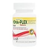 NaturesPlus Hema-Plex Iron - 30 Slow-Release Tablets - 85 mg Chelated Iron - Total Blood Health - with Vitamin C & Bioflavonoids - Non GMO, Vegetarian & Gluten Free - 30 Servings