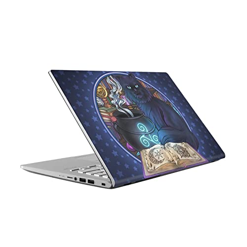 Autocollant de protection ASUS Vivobook 14 X409FA contre les rayures avec motif chat noir vinyle
