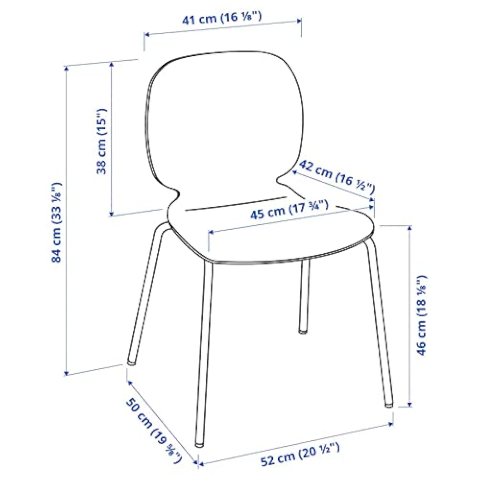 SVENBERTIL Chair, White/Broringe Chrome-Plated