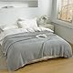 MH MYLUNE HOME Baumwolldecke Strickdecke Öko-Tex 150x200cm Kuscheldecke 100% Baumwolle Sofadecke Wohndecke Gehäkelte Decke Cotton Knitted Blanket-Grau 150 x 200 cm