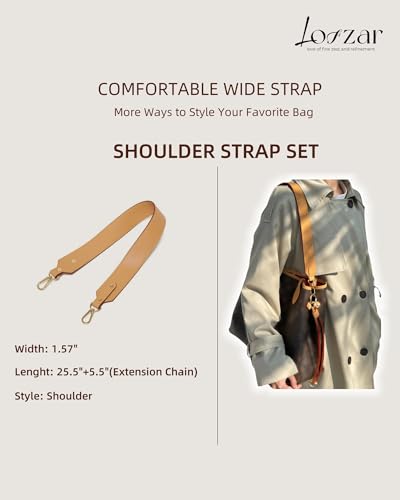Image of Wide Vachetta Leather Replacement Bag Strap, Fits Neverfull PM /MM /GM Graceful and More