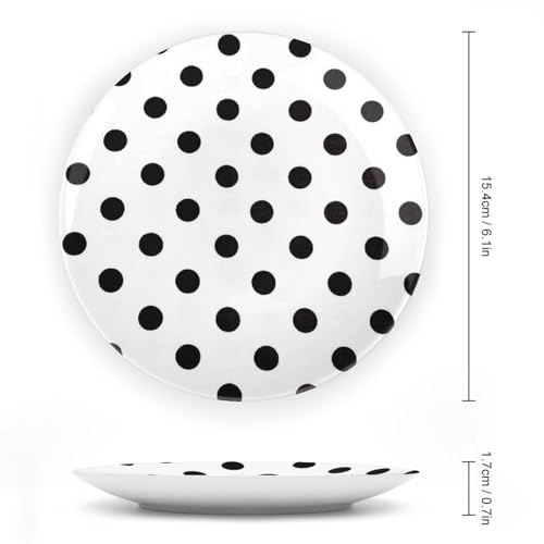 Plato Decorativo Bone China con Lunares 6 Pulgadas miniatura 2