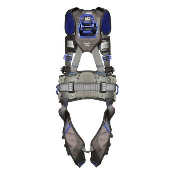 3M 1113127 DBI-SALA ExoFit X300 Comfort Construction Positioning Safety Harness, Construction Fall Protection, Aluminum Back and Hip D-Rings, Auto-Locking Quick Connect Leg and Chest Buckles, Large - image 2