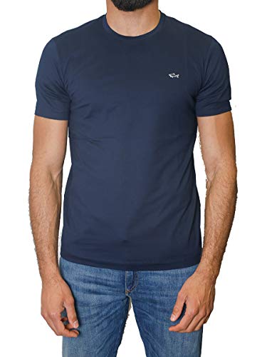 PAUL & SHARK - T-Shirt in Cotone organico BLU E20P1074 013