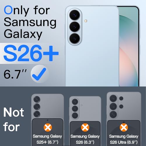 Image of JETech Privacy Tempered Glass Screen Protector Guard for Samsung Galaxy S26 Plus with Camera Lens Protector, Anti-Spy, Easy Installation Tool, Fingerprint ID Compatible, 2-Pack Each