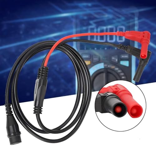 DollaTek BNC-Steckerkabel P1207 BNC-Stecker auf rechtwinkligen Bananenstecker, Koaxialkabel, Oszilloskop-Testkabel, 100 cm, für Oszilloskop-Test elektronischer Geräte