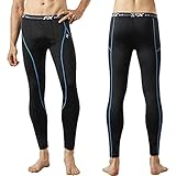 FITEXTREME MAXHEAT Mens Thermal Underwear Pants Long Johns Bottom with Fleece Lined Black L