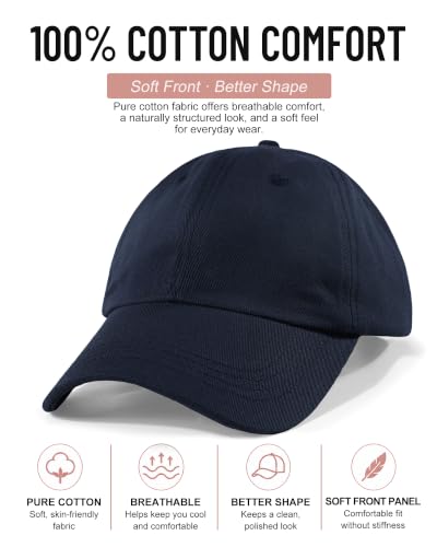 Image of Womens Satin Lined Unstructured Baseball Cap Unisex Silk Lining Washed Cotton Adjustable Vintage Dad Hat