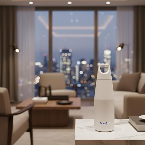 Image of Myst - Double Wall Stainless Steel Water Bottle | Vacuum Insulated | Hot & Cold | Leakproof & Durable | (White, 580 ml)