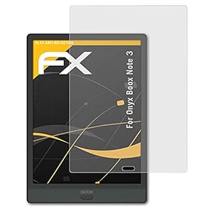 atFoliX Beschermfolie compatibel met BOOX Note 3 Schermbeschermer, anti-reflecterend en schokabsorberend FX Folie (2X)