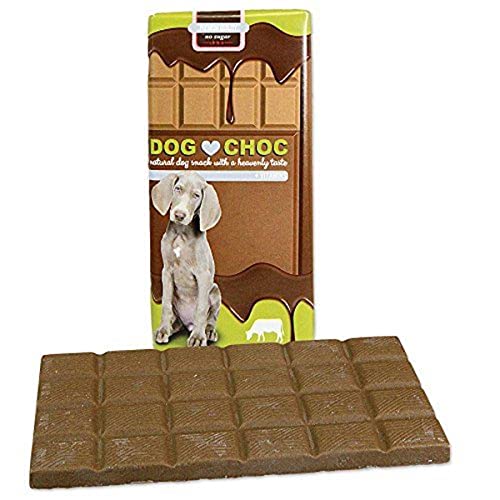 duvoplus, Dog Choc Tripes 100 Gramm, Leckerlis für Hunde, Schokoladentafel, ohne Zucker und ohne Kakao, leckerer Schokolatriegel für Ihren Hund, europäische Premium-Qualität