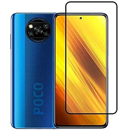 Image of Tempered Glass Screen Protector Compatible For Poco X3 PRO Full Screen Coverage (Except Edge to Edge) and Free Complete Easy Installation kit