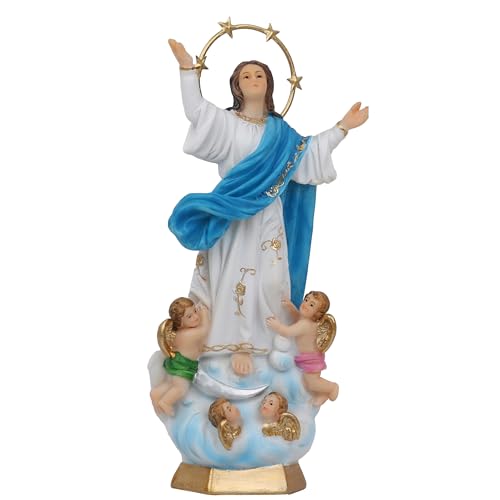 Estatua de resina La Inmaculada Concepción de María 8 pulgadas miniatura 2