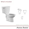 American Standard 2462016.020 Cadet Two-Piece Pressure Assist with 12-in Rough-In Toilet, Elongated Front, 1.6 GPF