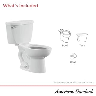 American Standard 2462016.020 Cadet Two-Piece Pressure Assist with 12-in Rough-In Toilet, Elongated Front, 1.6 GPF