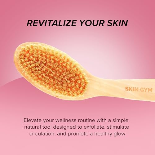 Skin Gym Spazzola Esfoliante Per Il Corpo A Secco, Con Setole Morbide E Rigide, Per Il Trattamento Della Cellulite, Il Drenaggio Linfatico E Il Miglioramento Della Circolazione Sanguigna - 4