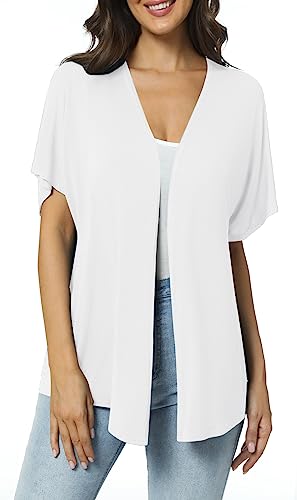Urban CoCo Women's Lightweight Short Sleeve Kimono Cardigan Casual Cover Ups4