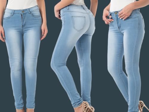 Andongnywell Women's Skinny Jeans High Waisted Stretch Slim Denim Butt Lift Pencil Pants Stretchy Trousers2