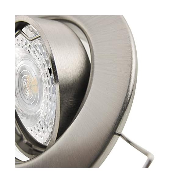 trendlights24 Decora Decken Einbaustrahler flach 35 mm 230V 10er Set - LED Spots je 5W Neutralweiß 400lm austauschbar… – Bild 5