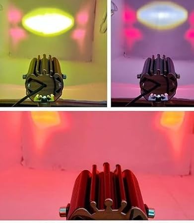 Image of SSLG SG16 LED Auxiliary Fog Light, 25W 2500LM, 3 Colour Modes, DC 9-85V Waterproof, for Motorcycle, Car & Electric Vehicles