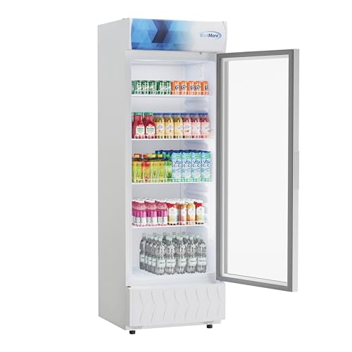Image of KoolMore KM-MDR-1GD-12CWH 24 in. One-Door Commercial Merchandiser Refrigerator in White,12 cu. ft. ETL Listed for Safety and Sanitation