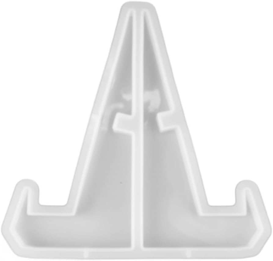 Plate Display Stand Silicone Mold - Resin Casting Mold for DIY Craft, Clock and Tablet Holder, Flexible Release Design(L)
