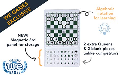 We Games Mini White Logo Magnetic Pocket Chess Set - 6 X 3.25 In. #TOP1