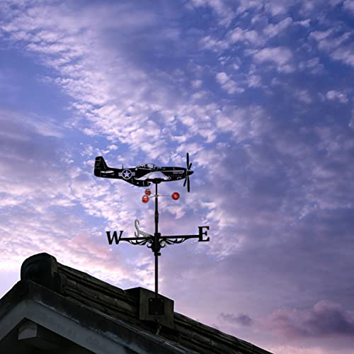 image for Vretccioky Outdoor Metal Weather Van for Garden Decor Farmhouse Lawn D