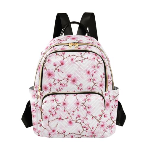 Sac à dos de voyage léger motif floral rose pour escapades week-end