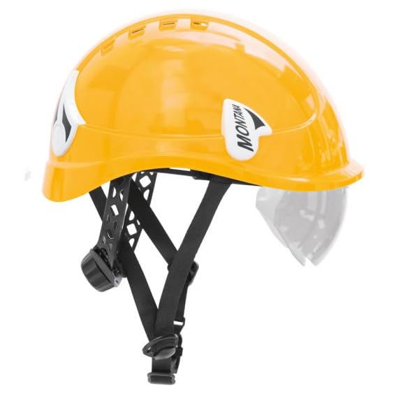Safetop 80642 - Montana. casco atura c/gafa interior y barboquejo. amarillo