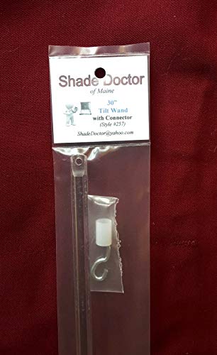Shade Doctor of Maine 30" LEVOLOR Riviera Mini Blind TILT Wand with Hook & Collar