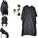 Produktbild ODJOY-FAN Friseurumhänge Friseur Coiffeur Schulter Cape Umhang verstellbar Haare schneiden Stoff Salon Barbier Kleid Kap Friseur Friseur (Schwarz, 1PC)