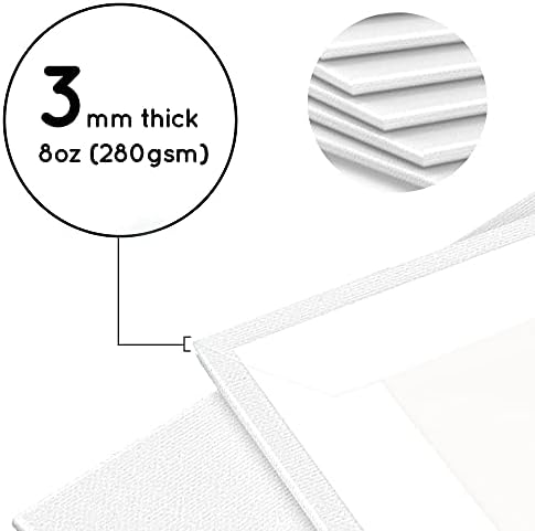 Blank Canvas - Canvas Frames Panel Board for Painting,100% Cotton Artist Quality Triple Primed Gesso Canvases Quality Art Paint Supply by Artistik (Pack of 12-16 x 12")