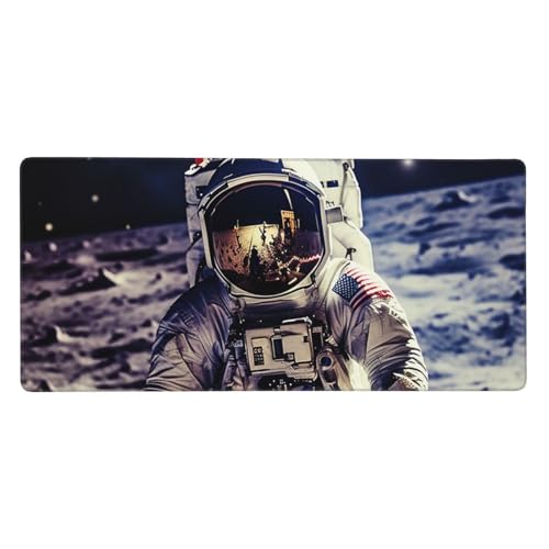 Alfombrilla de escritorio XXL con diseño viaje lunar miniatura 1