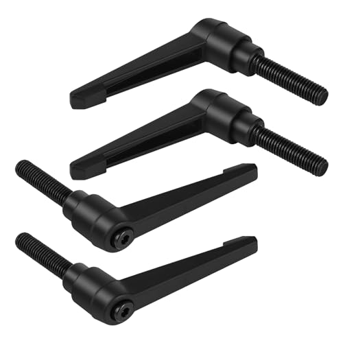 efuturetime 4PCS Poignées de Serrage Réglables M10-40mm, Poignée de Levier de Serrage Rapide en Acier avec 40mm Goujon