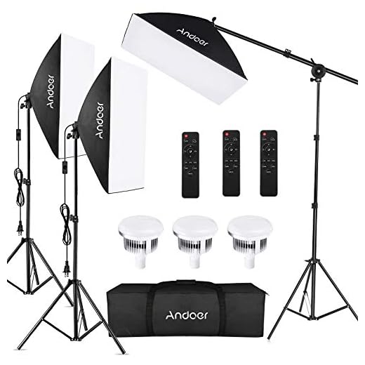 Best way to photo clothing with 3 umbrella lights Andoer Professional Softbox Lighting Kit