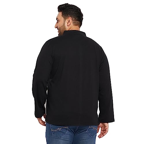 Image of Bigbanana Plus Size Men's Regular Fit Solid Henley Tshirt